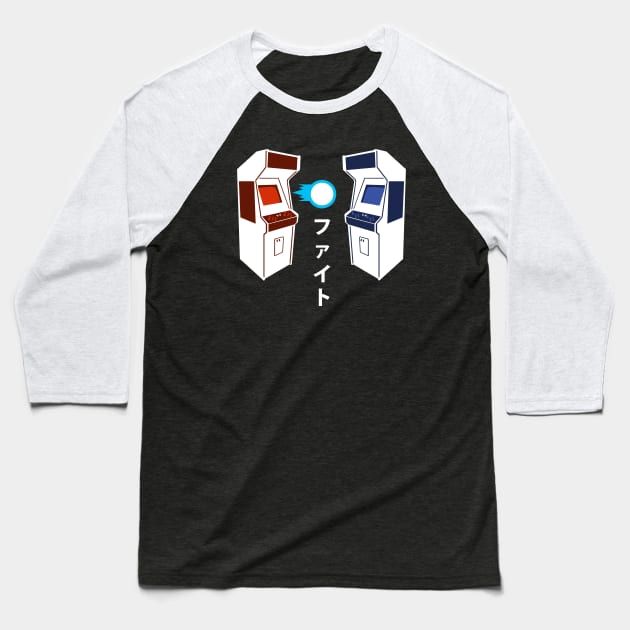 Fighting Games Baseball T-Shirt by ZeroMayhem